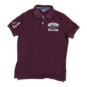 🏴‍☠️💣 Superdry State Polo – Men’s XL – Maroon Varsity‎ Street Edge 🍷🇯🇵🏆